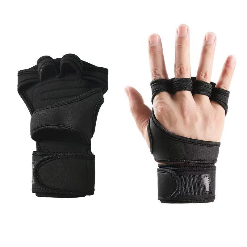 1 Par de Guantes Negros para Levantamiento de Pesas
