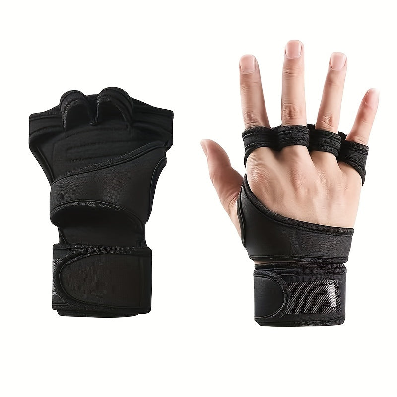 1 Par de Guantes Negros para Levantamiento de Pesas