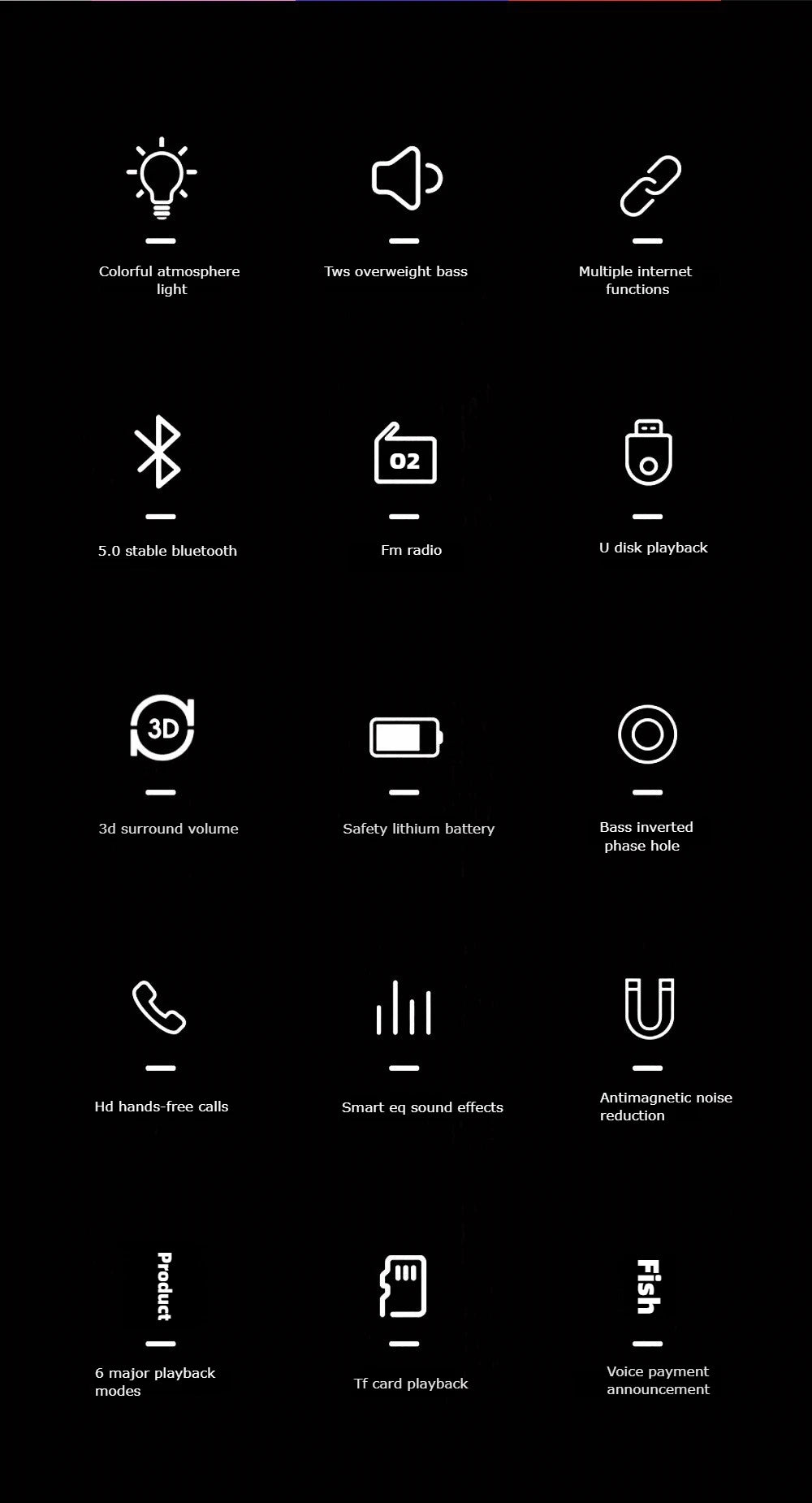 Altavoz Bluetooth Inalámbrico Portátil para Exteriores