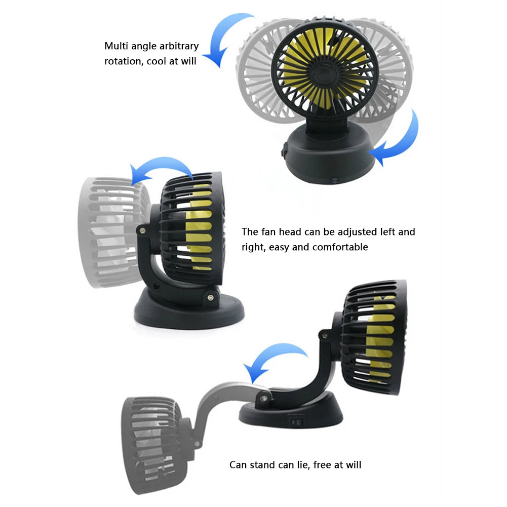 USB Car Fan 360 All-Round Adjustable
