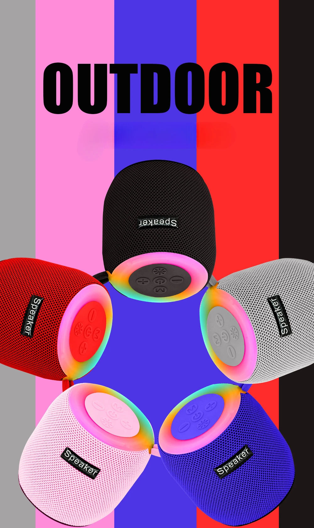 Altavoz Bluetooth Inalámbrico Portátil para Exteriores