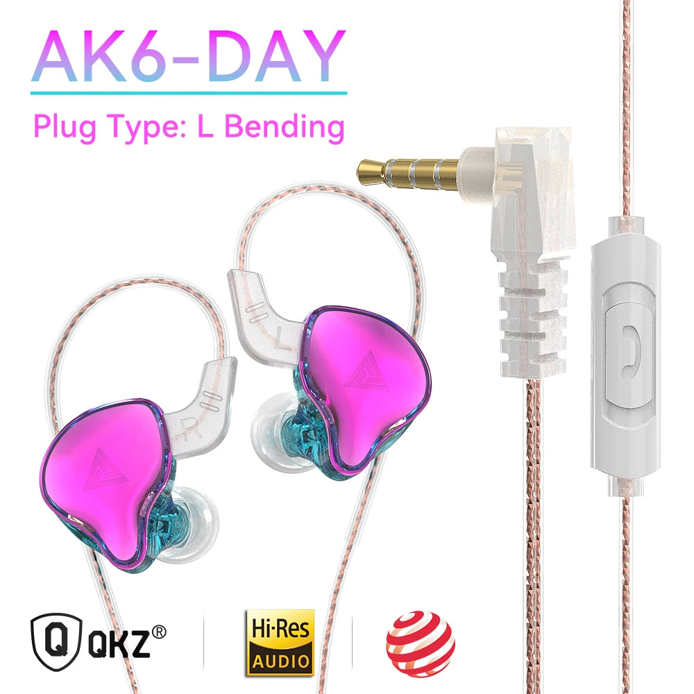 Original QKZ AK6 Copper Driver HiFi Wired Earphone
