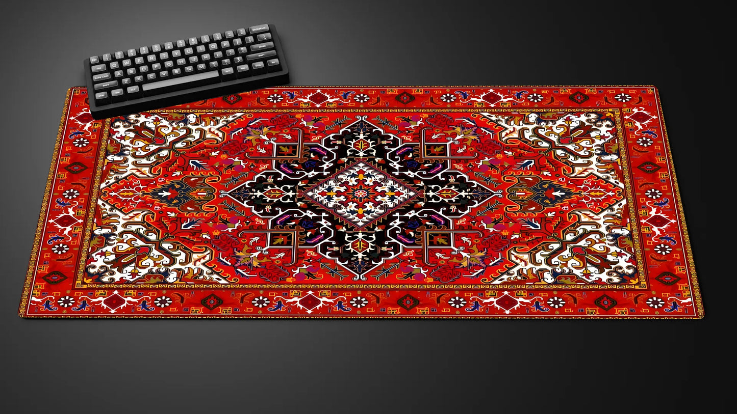 Red Persian Carpet Mouse Pad