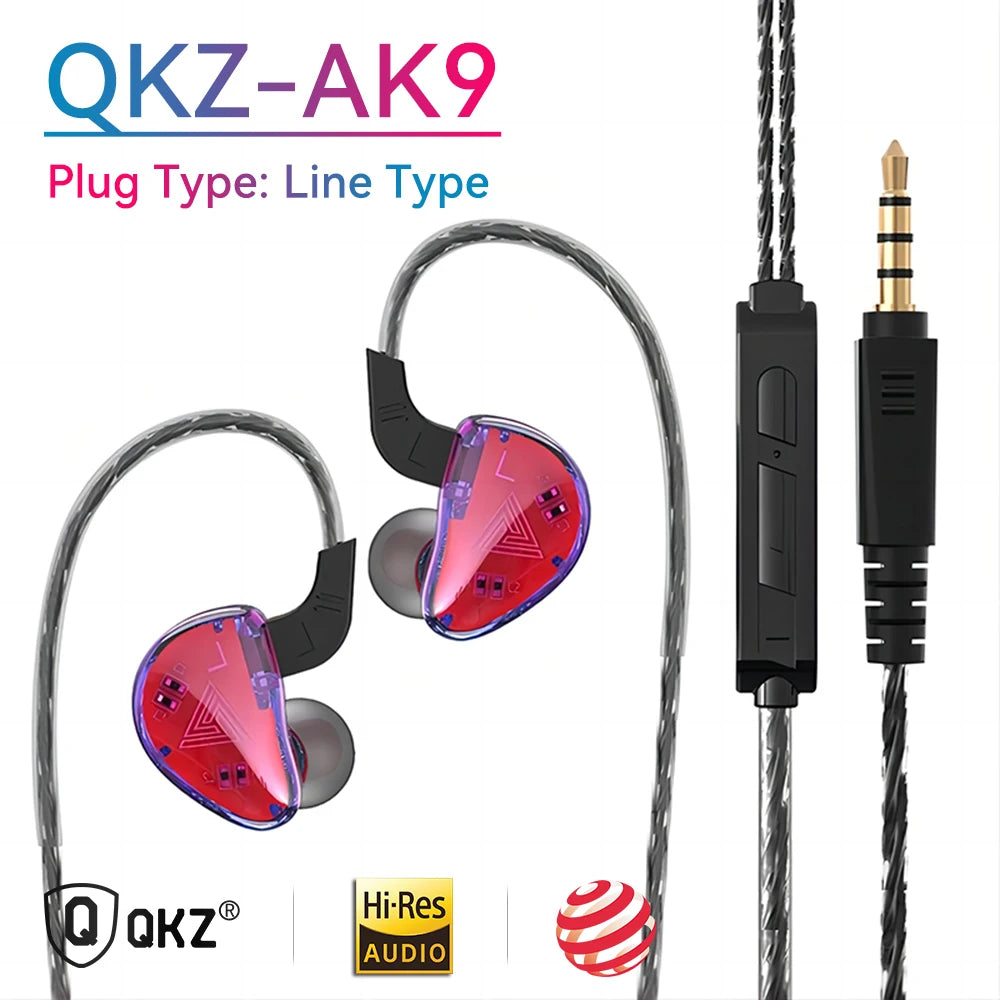 Original QKZ AK6 Copper Driver HiFi Wired Earphone