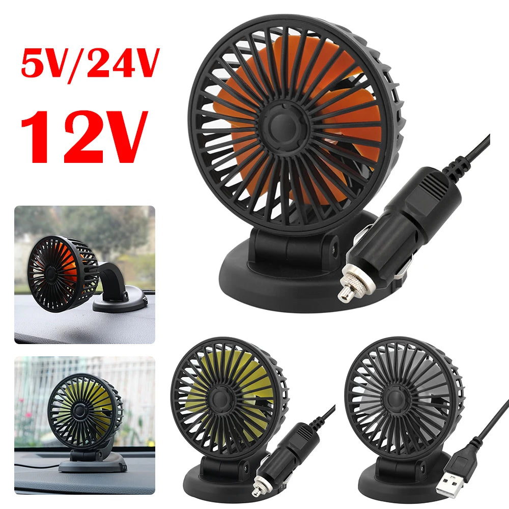 USB Car Fan 360 All-Round Adjustable