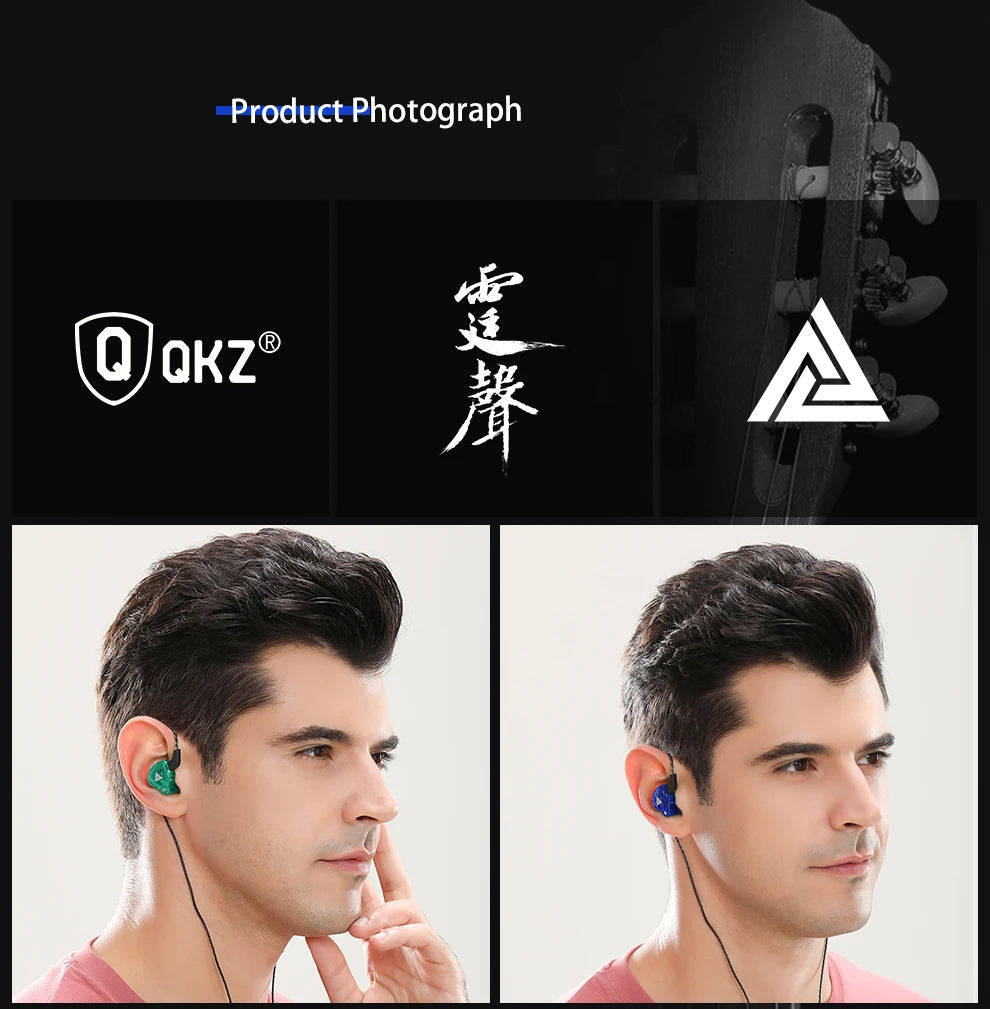 Original QKZ AK6 Copper Driver HiFi Wired Earphone