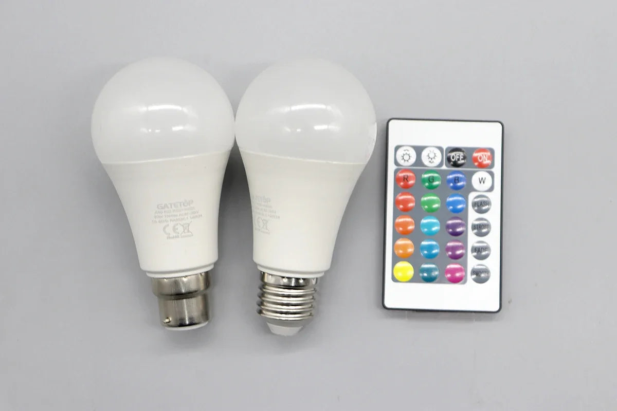 LED RGB A60 Bulb Multicolor light E27/B22