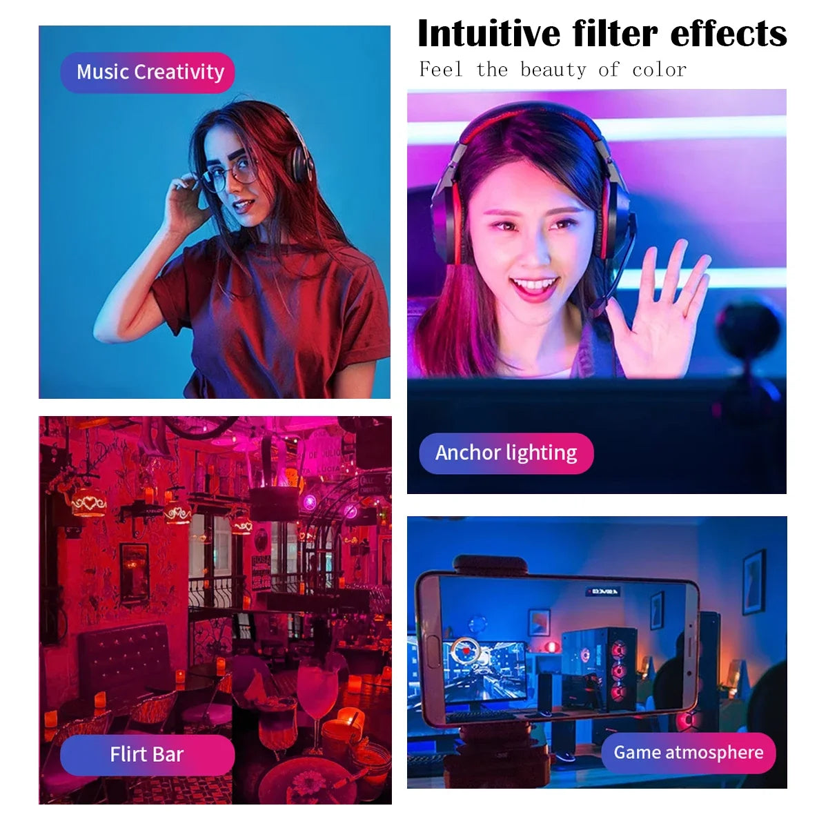 LED RGB A60 Bulb Multicolor light E27/B22