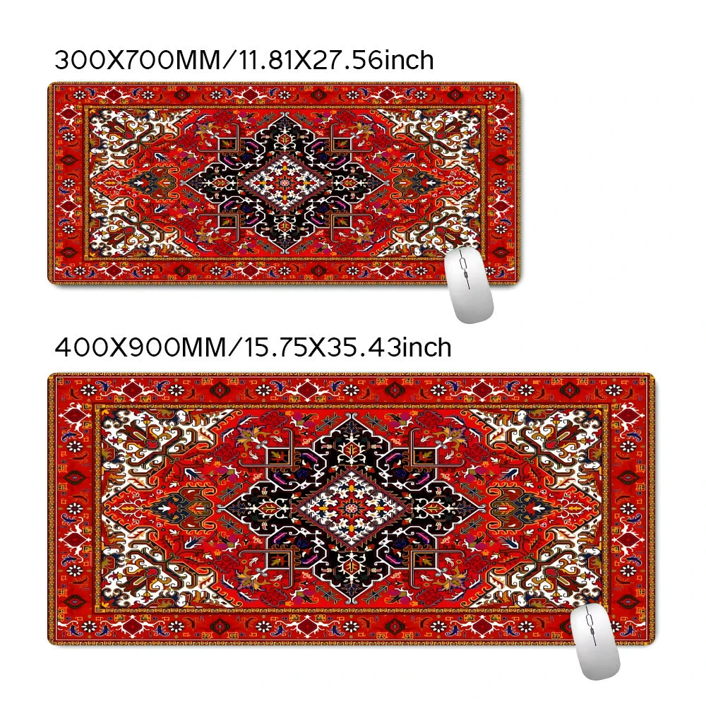 Red Persian Carpet Mouse Pad