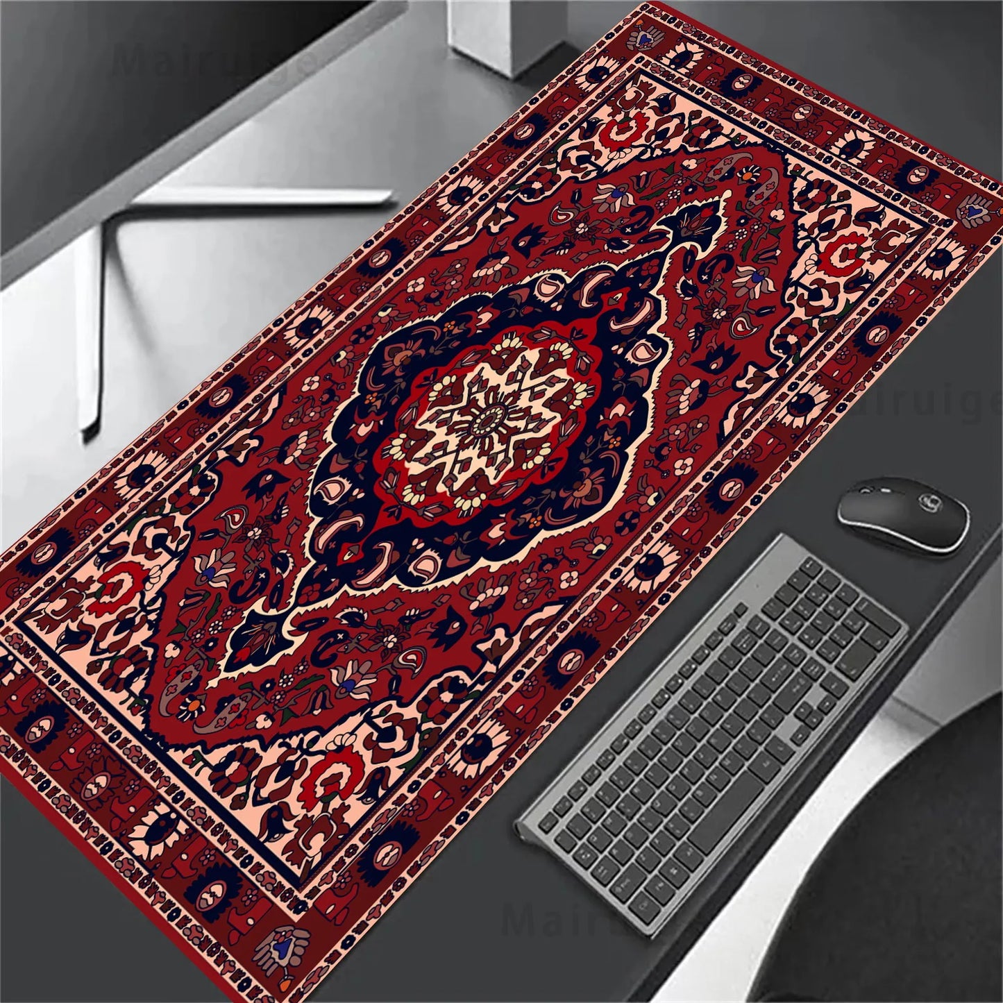 Red Persian Carpet Mouse Pad