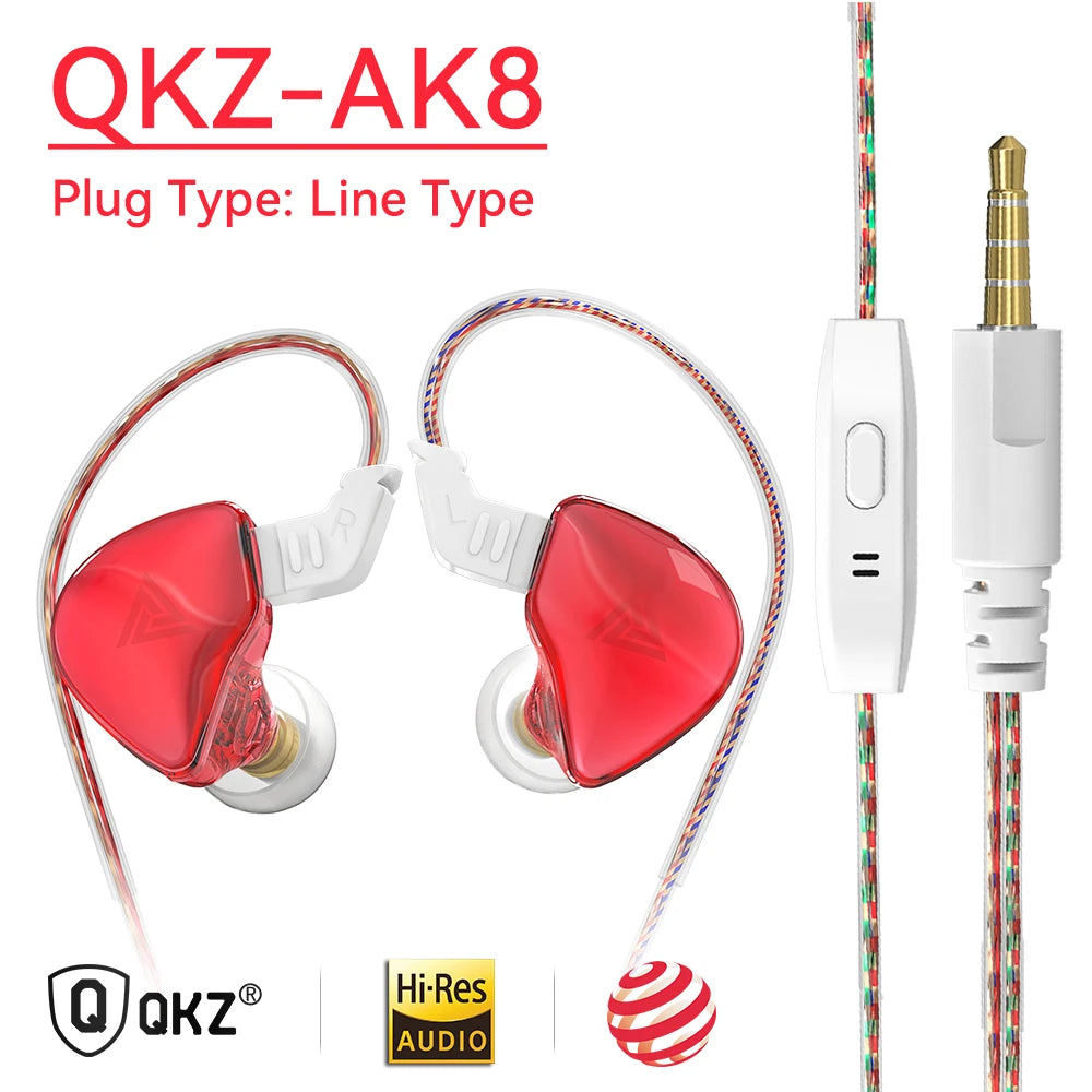 Original QKZ AK6 Copper Driver HiFi Wired Earphone