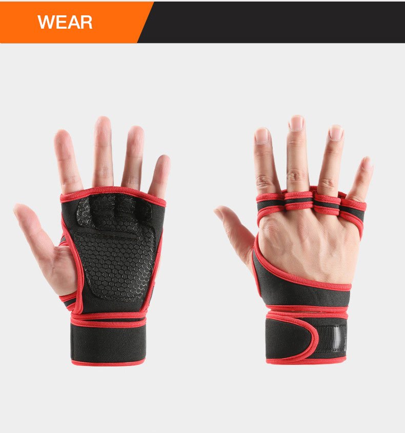 1 Par de Guantes Negros para Levantamiento de Pesas